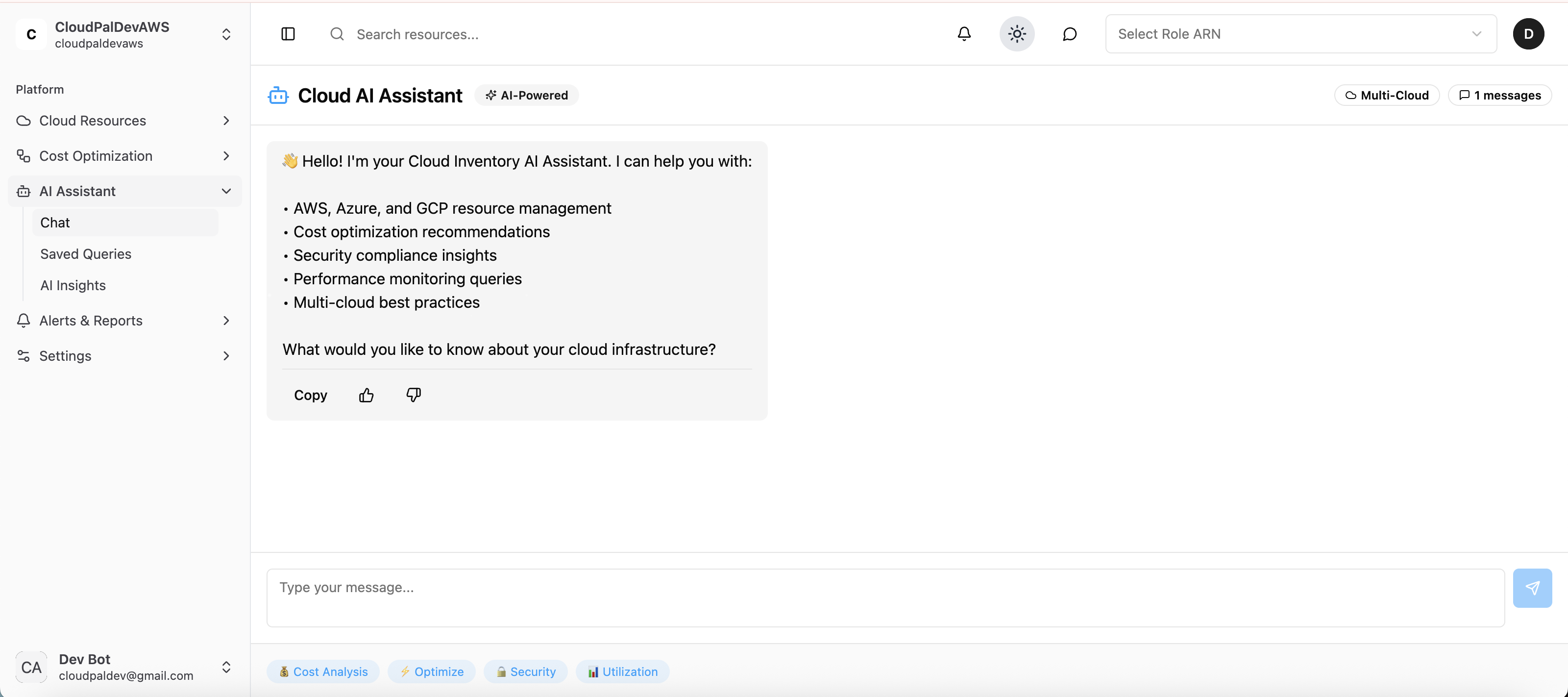 Clouds Catalog Dashboard Preview